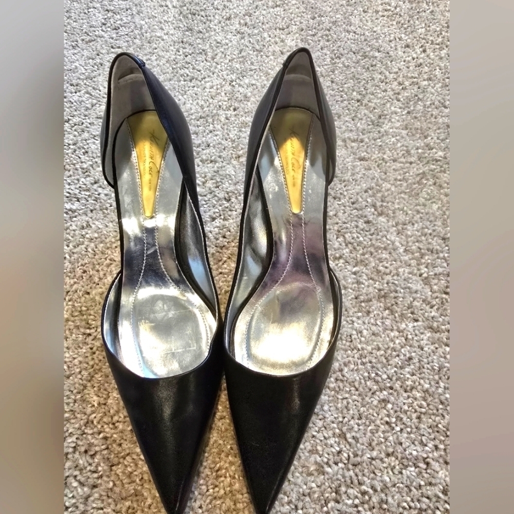 Kenneth Cole 925 Heels -Elegant Black Leather Women's Pumps